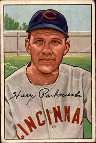 1952 Bowman 202 Harry Perkowski Cincinnati Reds (Baseball Kártya) SZEGÉNY Vörösök
