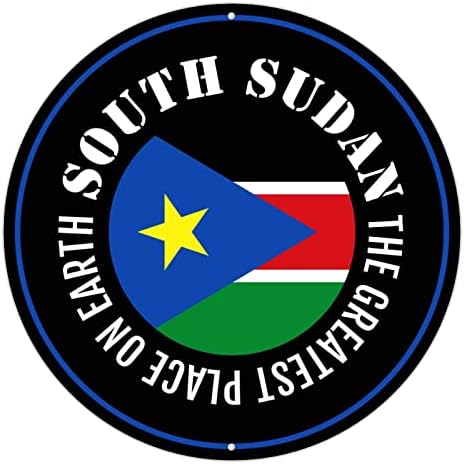 A Legjobb Hely a világon Fém Tábla Dél-Szudán Zászló Üdvözlő Táblát, A Verandán Wall Art Parasztház Dekoráció Koszorú