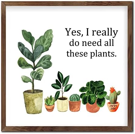Inspiráló Keretes Fa Alá Emléktábla Igen, Tényleg Kell, Ezek a Növények Table Decor Kültéri Rusztikus Motivációs Fa