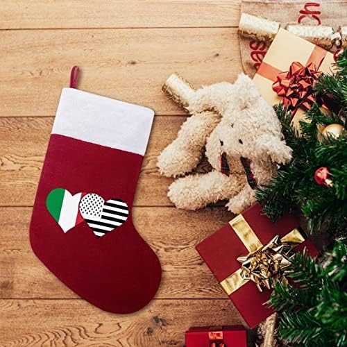 Olasz Zászló, Fekete Amerikai Zászló Karácsonyi Harisnya, Zokni, Plüss Kandalló a karácsonyfa lakberendezés
