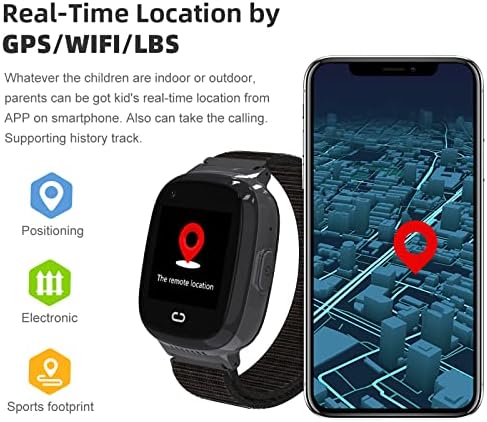 A gyerekek Smartwatch GPS 4G, HD Érintőképernyős Karóra Telefon GPS Nyomkövető, Valós Időben, Helyen, SOS videohívás